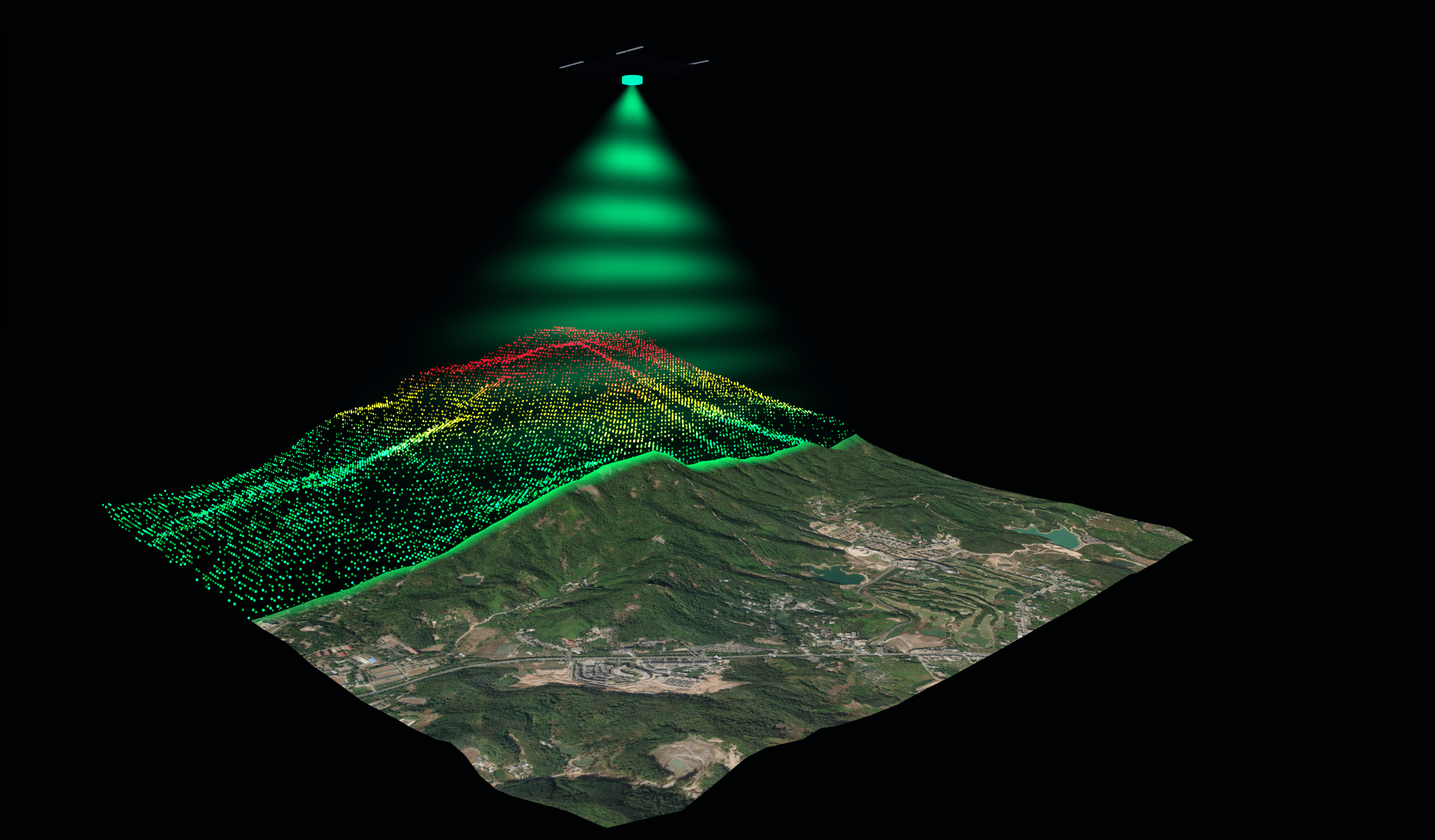 LiDAR terrain ranging visualization