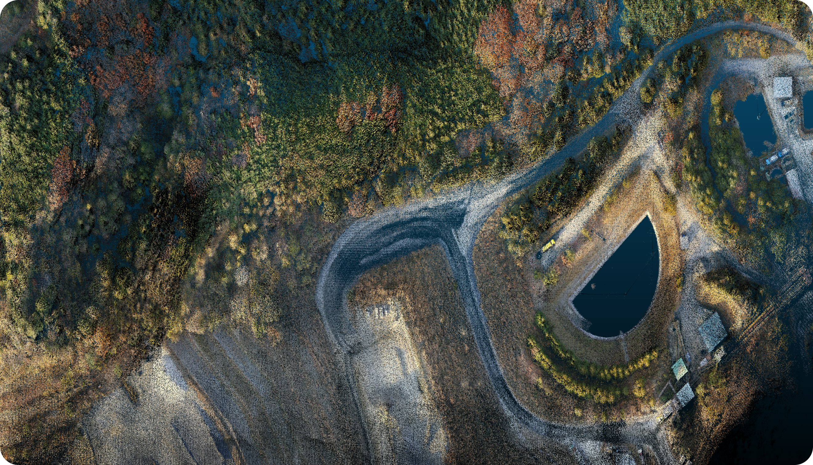 Aerial photogrammetry scan of terrain